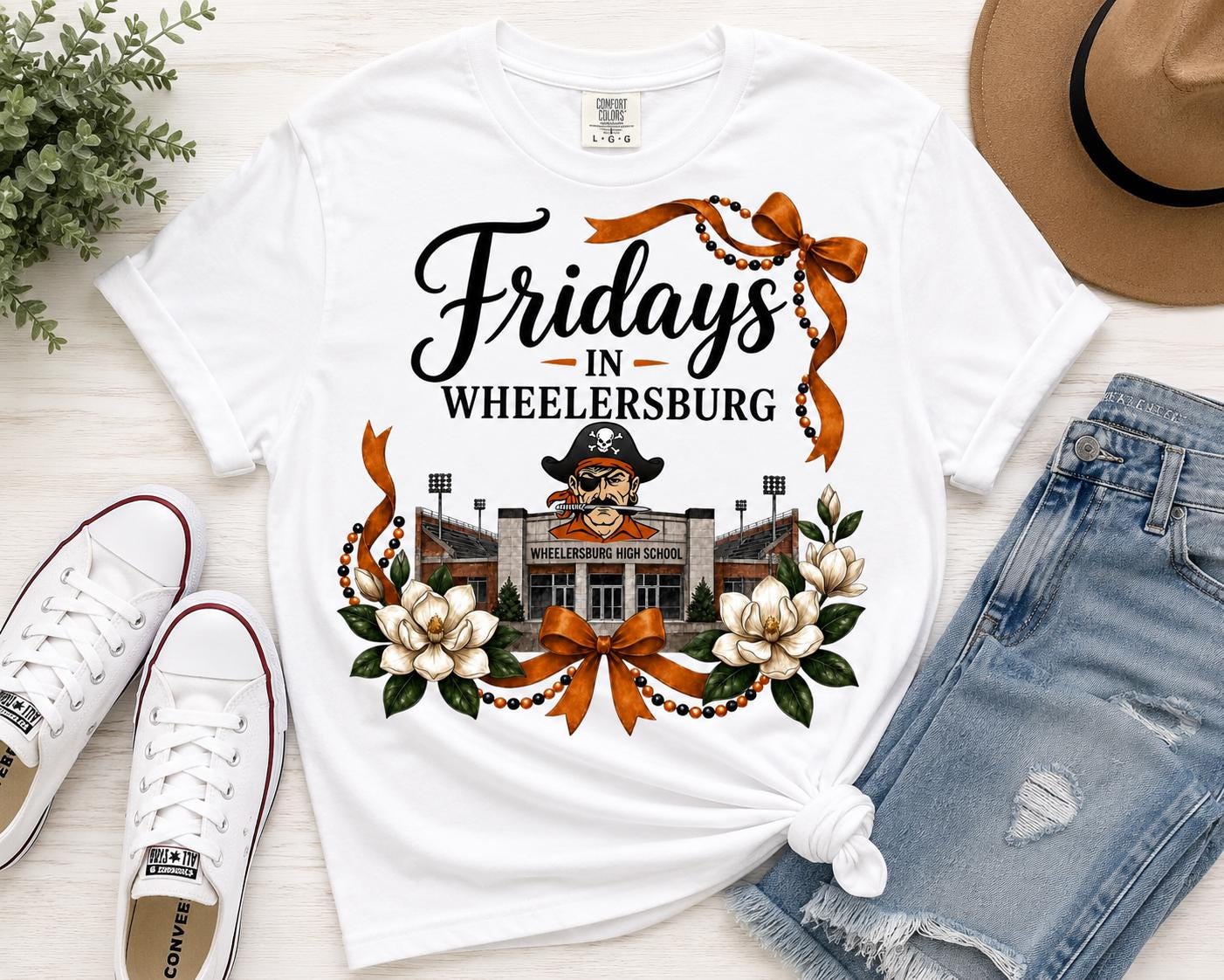 Wheelersburg Pirates Football PNG, Game Day Sublimation Design (Digital Download)