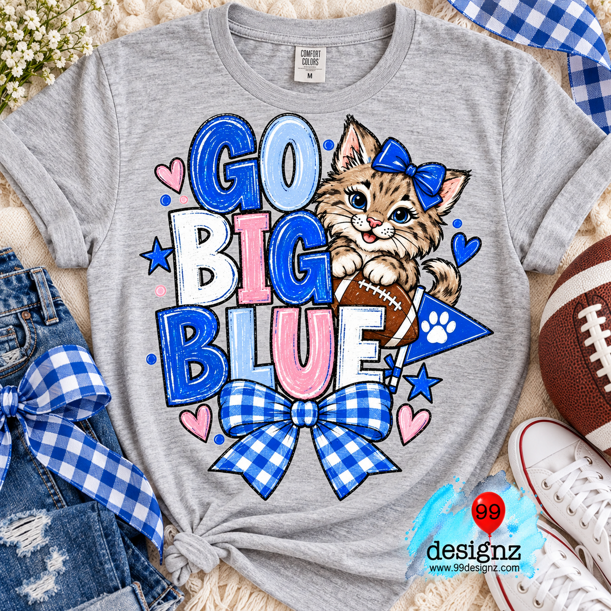 Go Big Blue Game Day Digital Design | Digital Download