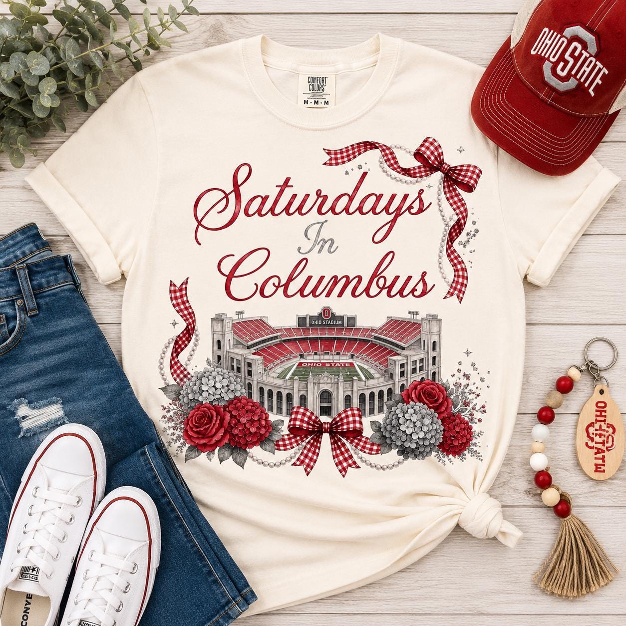 Saturdays in Columbus PNG, Ohio Stadium Game Day Design (Digital Download)