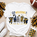 Go Wolverines PNG, Michigan Football Game Day Sublimation Design, Navy Maize Mascot Fan Shirt Download