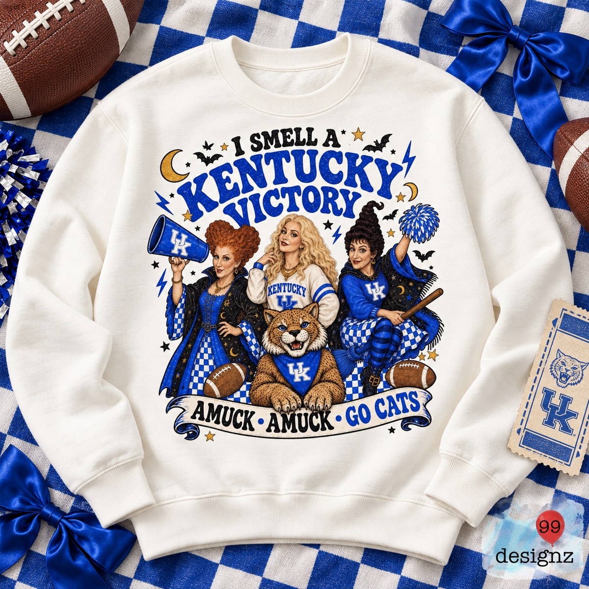 I Smell a Kentucky Victory PNG · Amuck Amuck Go Cats · Halloween Football Sublimation Design