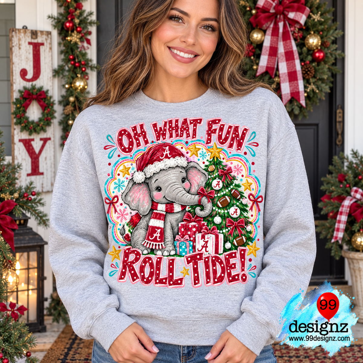 Oh What Fun Roll Tide Christmas Digital Design | Digital Download