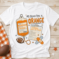 My Blood Type Is Orange PNG – Football Game Day Sublimation Design