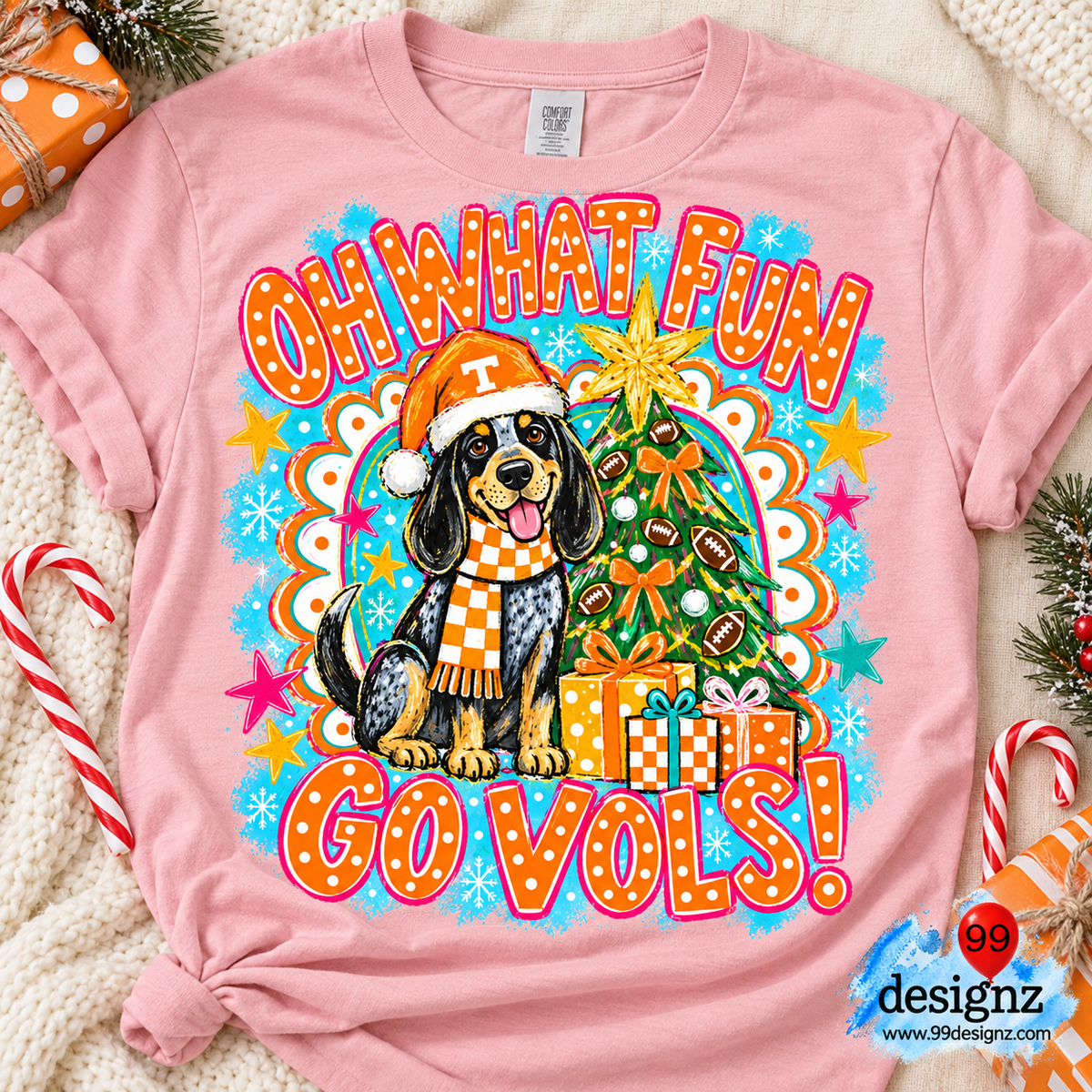Oh What Fun Vols Christmas Digital Design | Digital Download