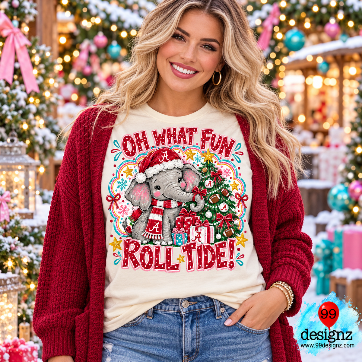 Oh What Fun Roll Tide Christmas Digital Design | Digital Download
