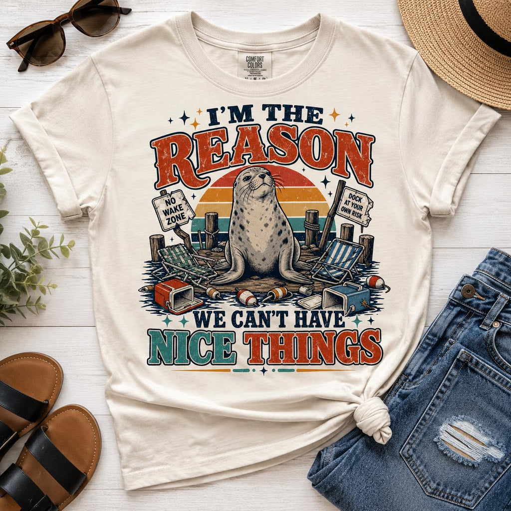 Funny Seal Shirt, Neil the Seal, Sarcastic Beach Humor (Digital Download)