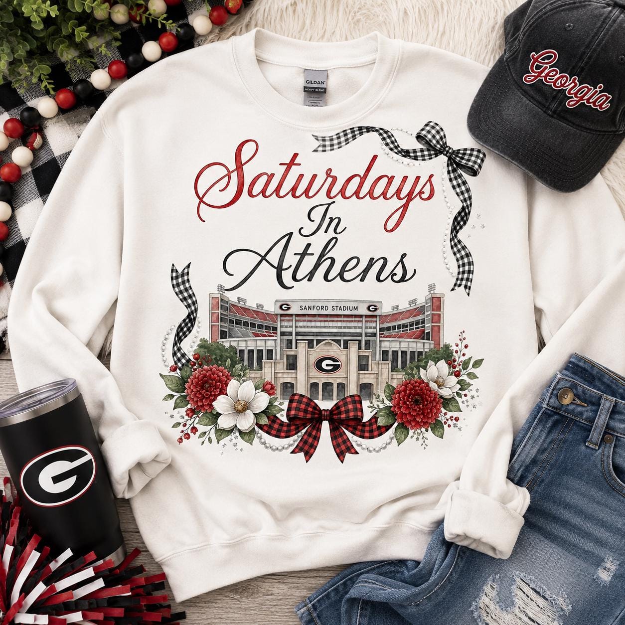 Saturdays In Athens Sweatshirt | Sanford Stadium Football Crewneck | Georgia Fan Apparel (Digital Download)