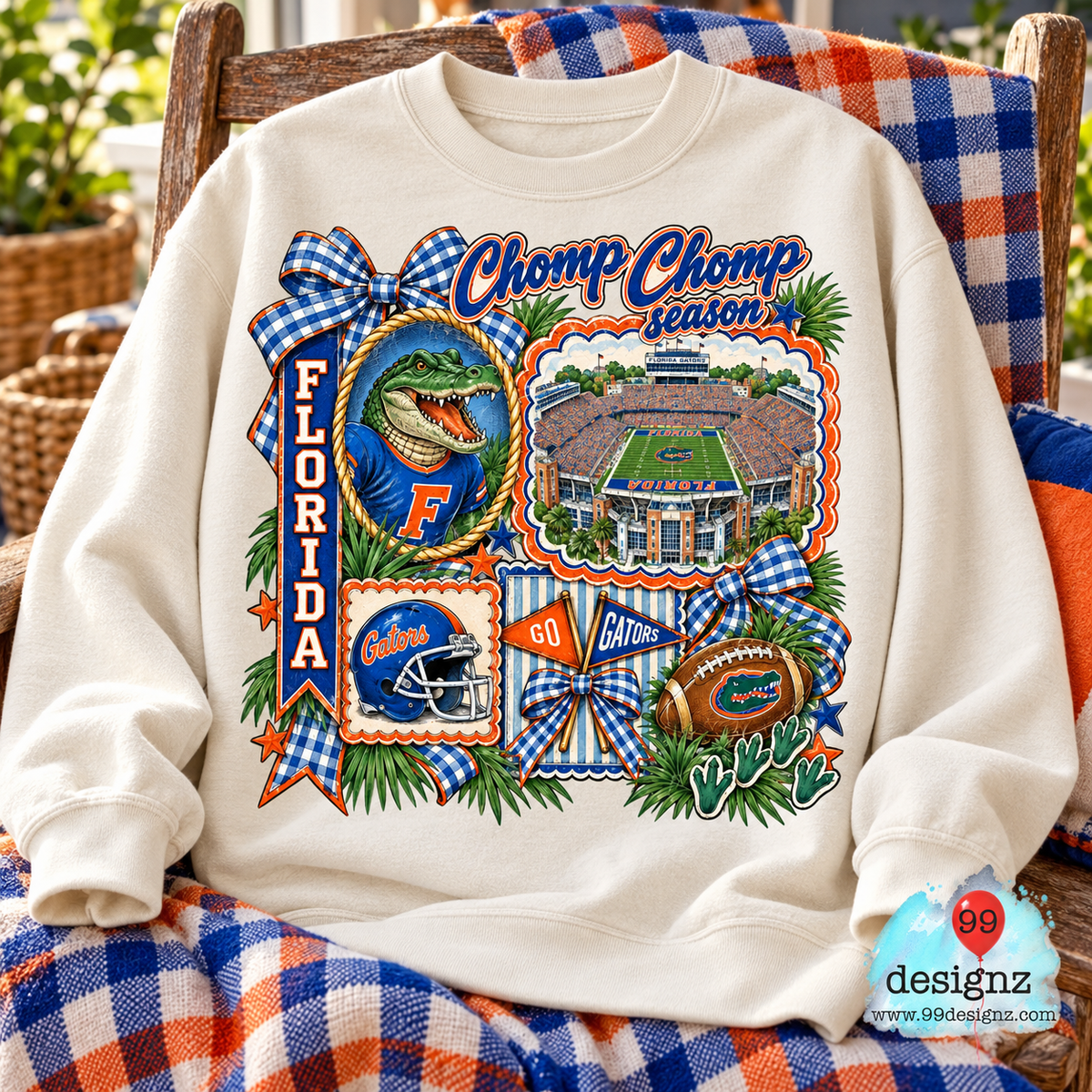Florida Gators Chomp Chomp Football Fan PNG Digital Download