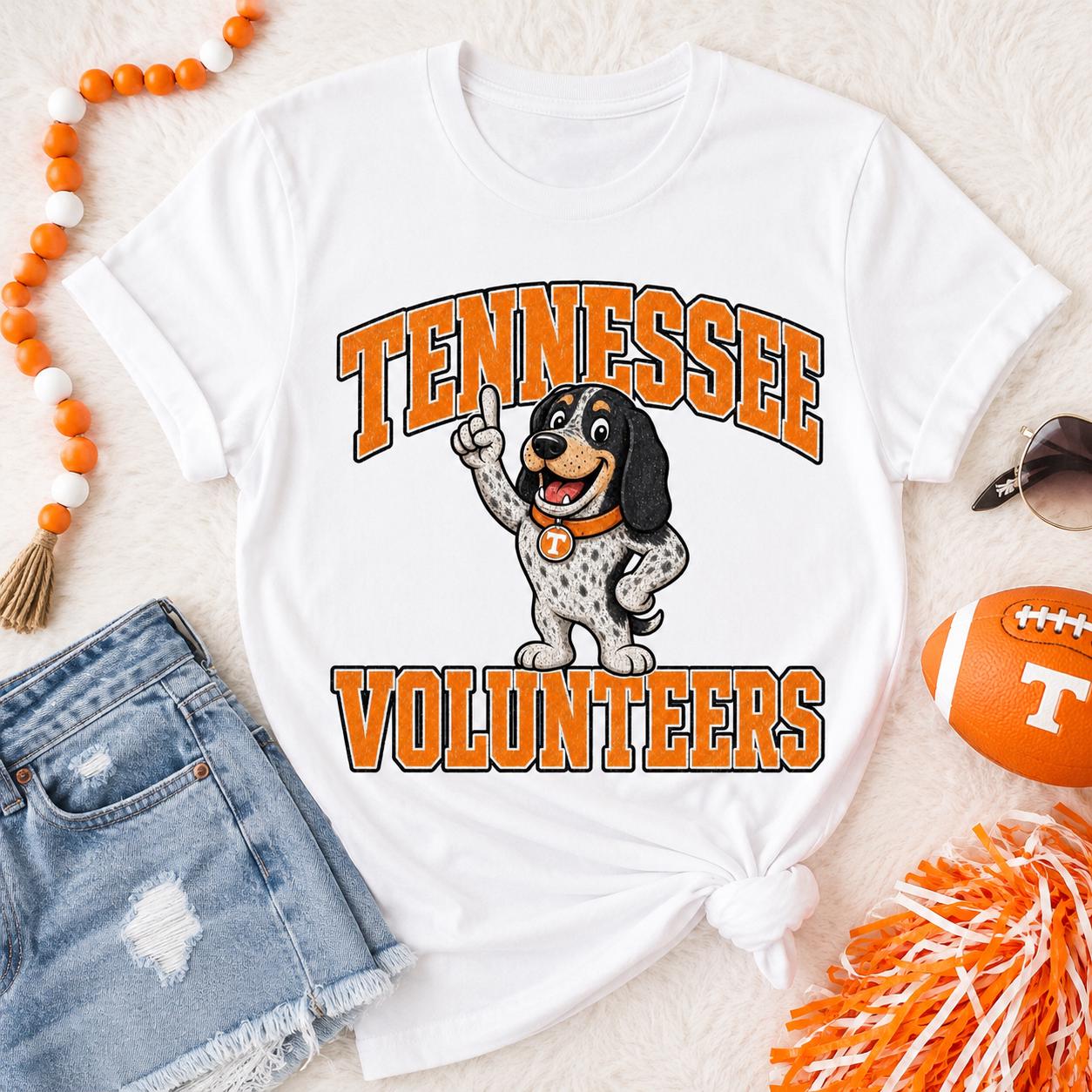 Vintage Tennessee Volunteers Football Mascot PNG, Game Day Design (Digital Download)