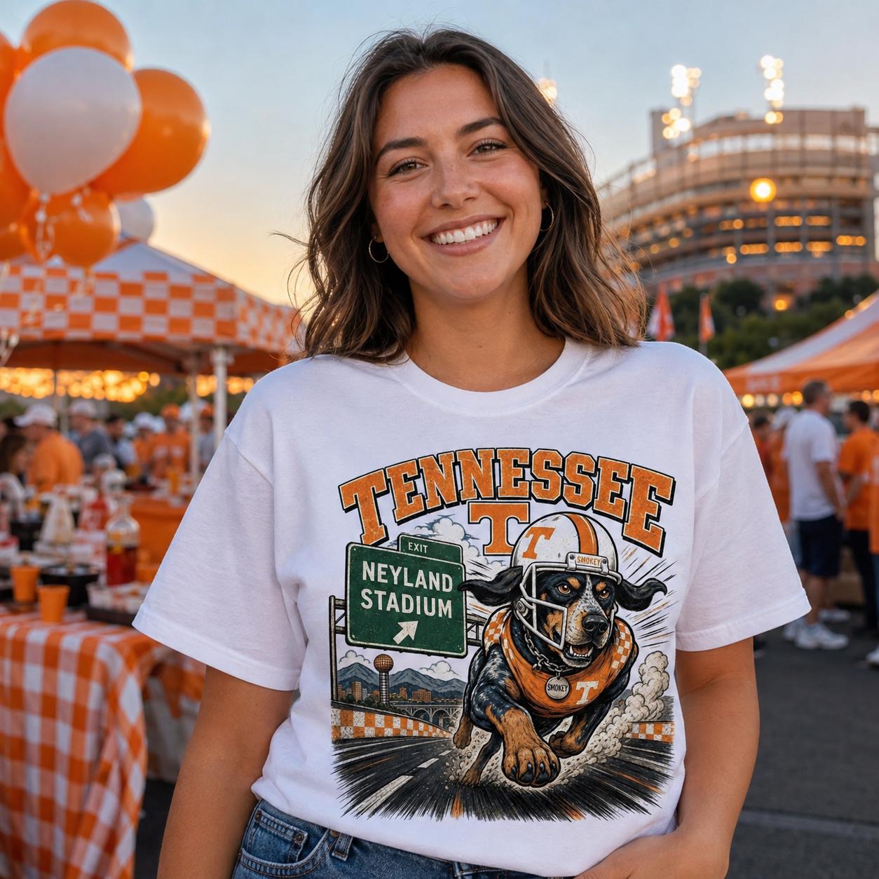 Tennessee Football PNG, Smokey Neyland Stadium Game Day Digital Download