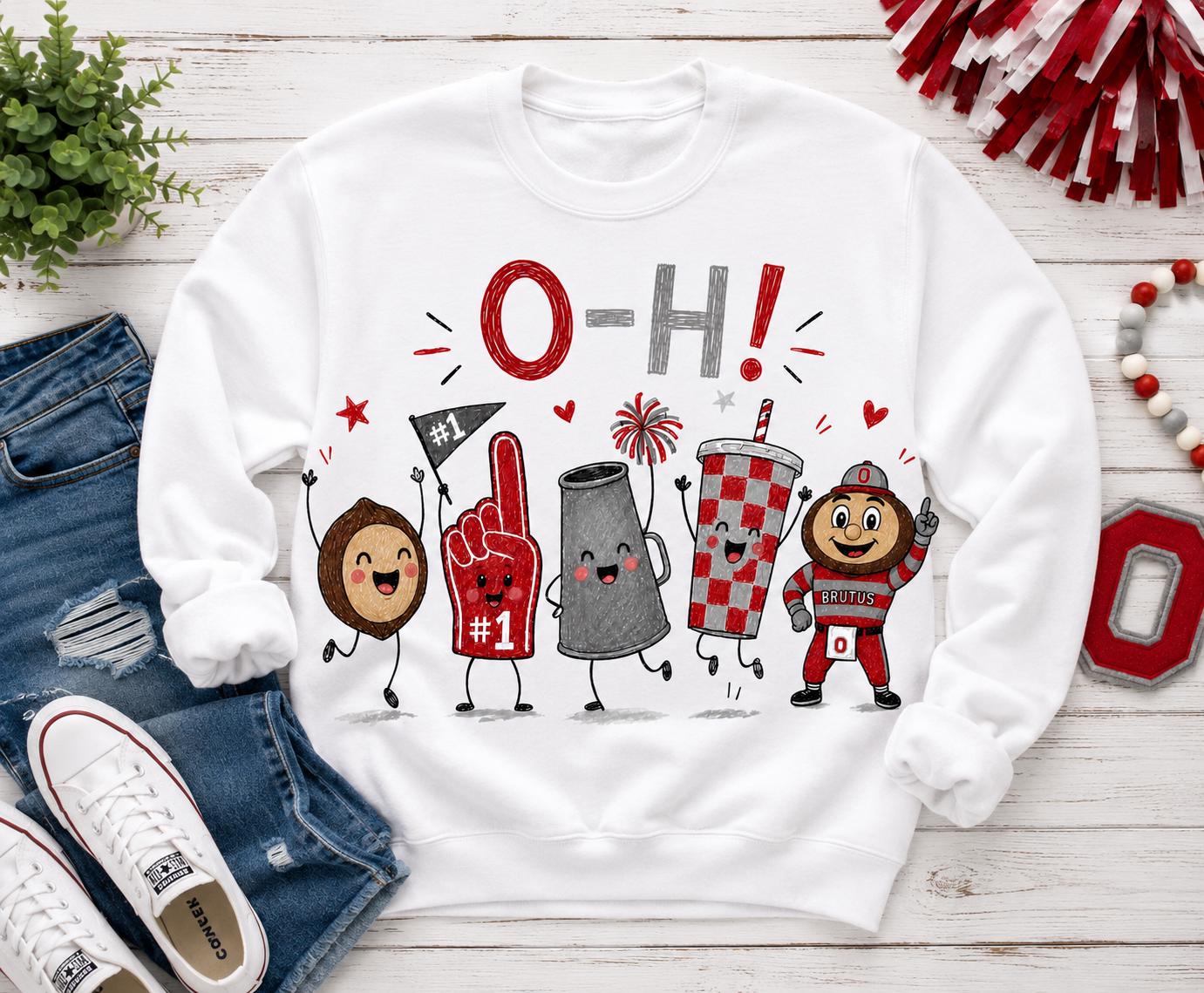 O-H PNG | Ohio Football Mascot Digital Download (Game Day Shirt Design)