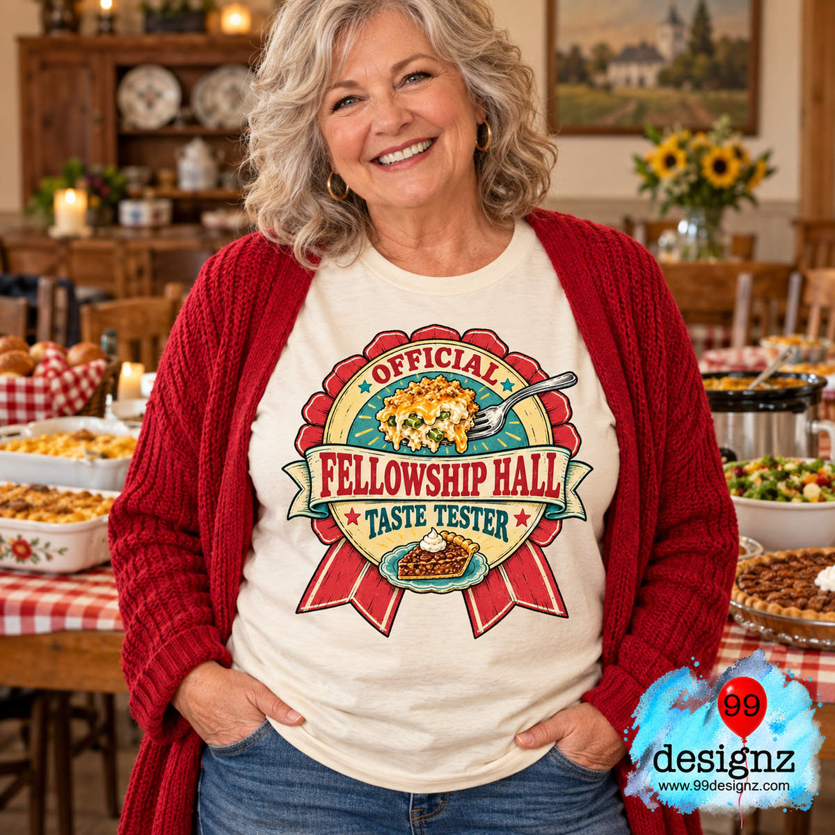 Official Fellowship Hall Taste Tester PNG | Funny Church Potluck Design