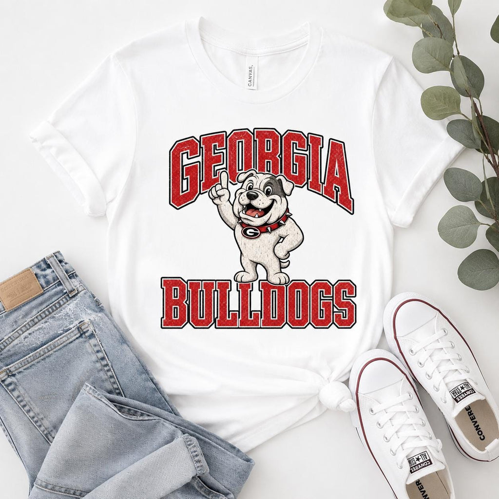 Georgia Bulldogs Vintage Football Design, Retro Mascot, Game Day (Digital Download)
