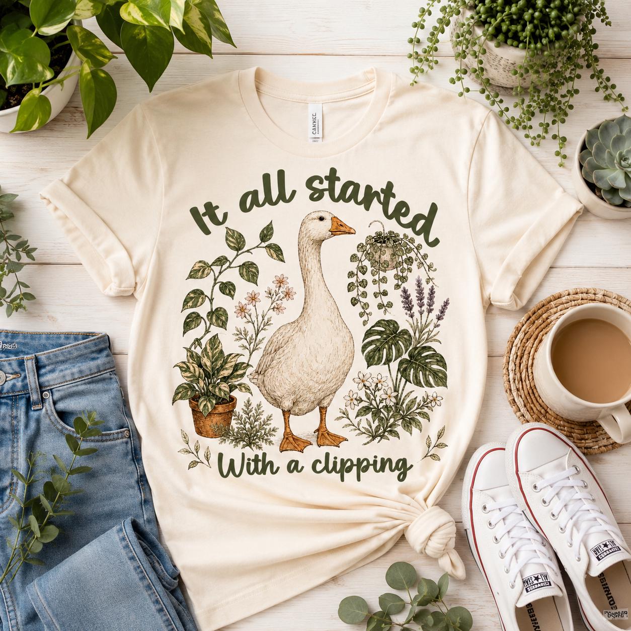 Goose Gardening PNG | Plant Lover Shirt Design (Digital Download)