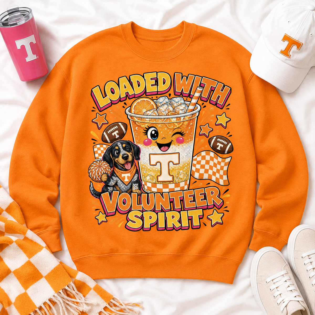 Loaded with TN Spirit PNG – Tennessee Game Day Sublimation Design