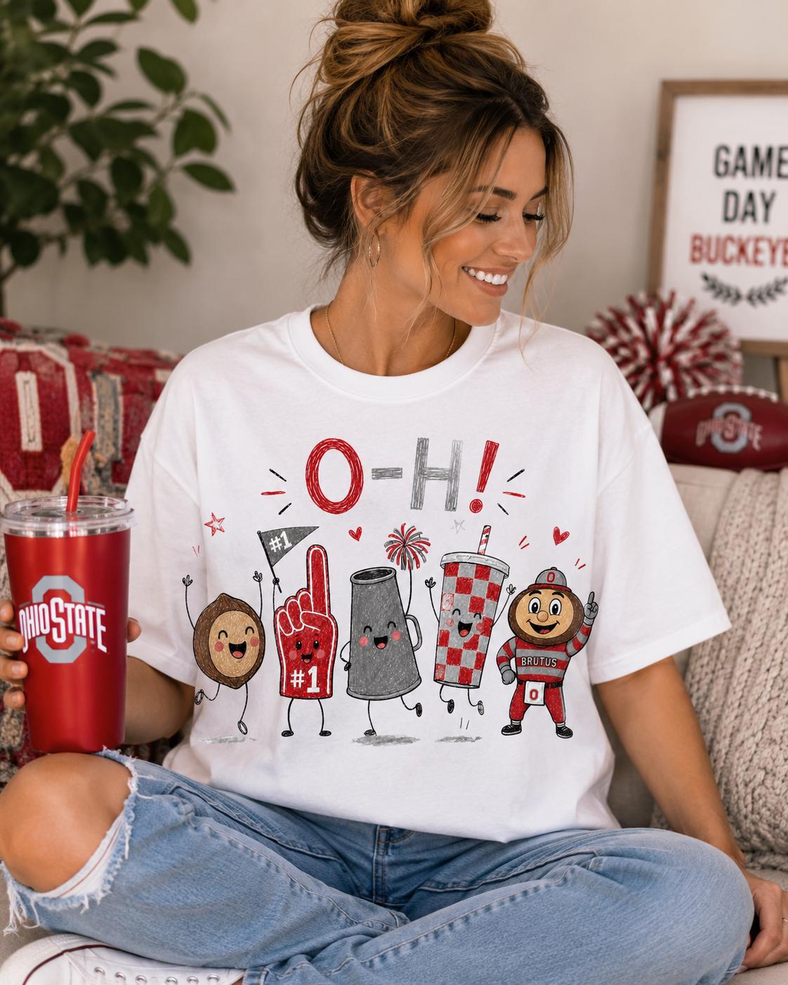 O-H PNG | Ohio Football Mascot Digital Download (Game Day Shirt Design)
