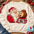 Ohio State Santa & Buckeye Boop Christmas PNG