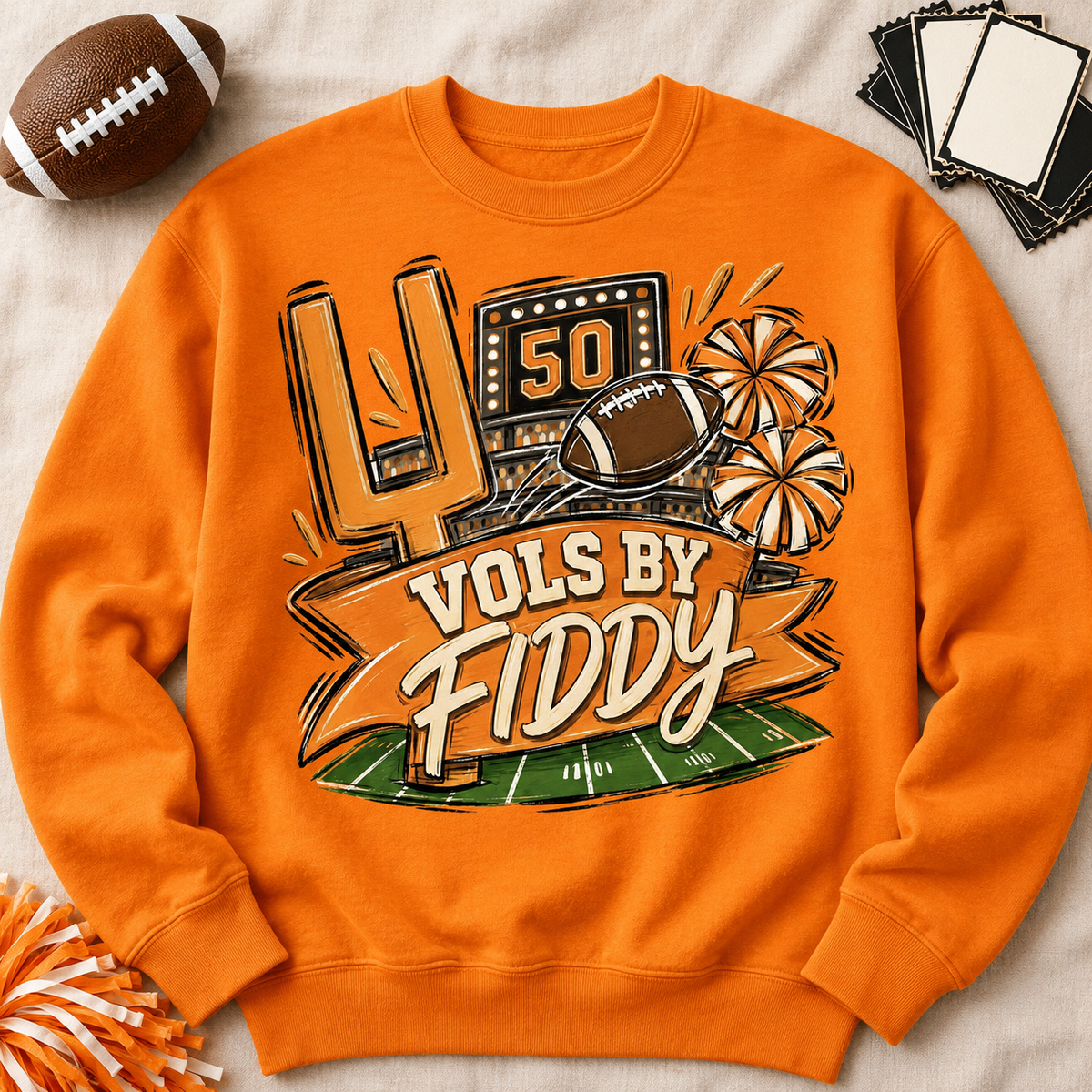 Vols by Fiddy PNG Design | Tennessee Volunteers Sublimation & DTG Digital Download
