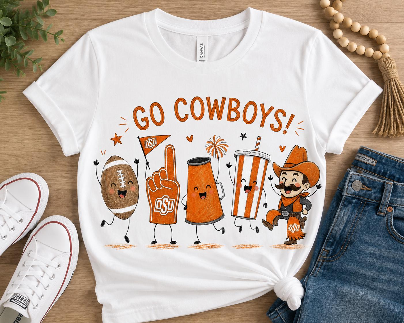 Go Cowboys PNG, Oklahoma State Football Game Day Sublimation Design (Digital Download)