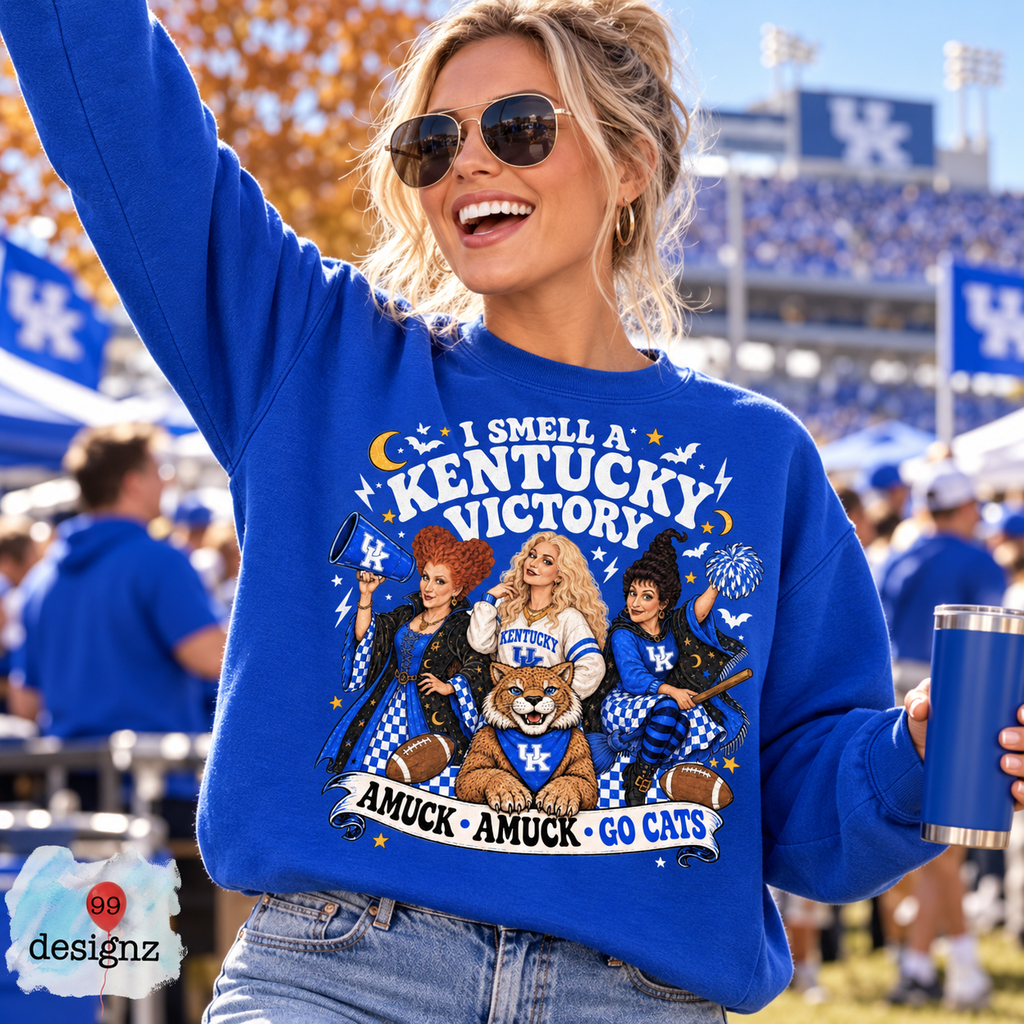I Smell a Kentucky Victory PNG · Amuck Amuck Go Cats · Halloween Football Sublimation Design