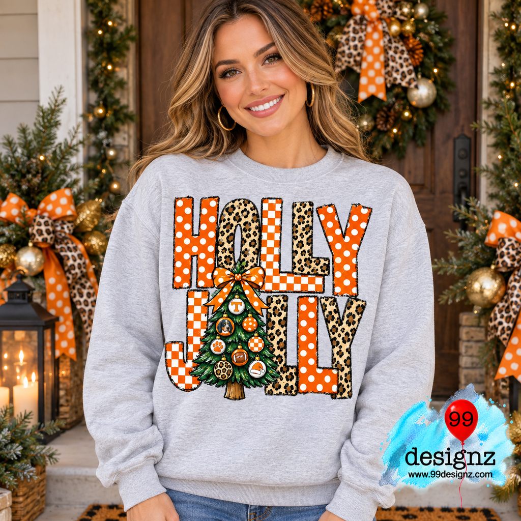Holly Jolly Tennessee Vols Christmas Design | Digital Download