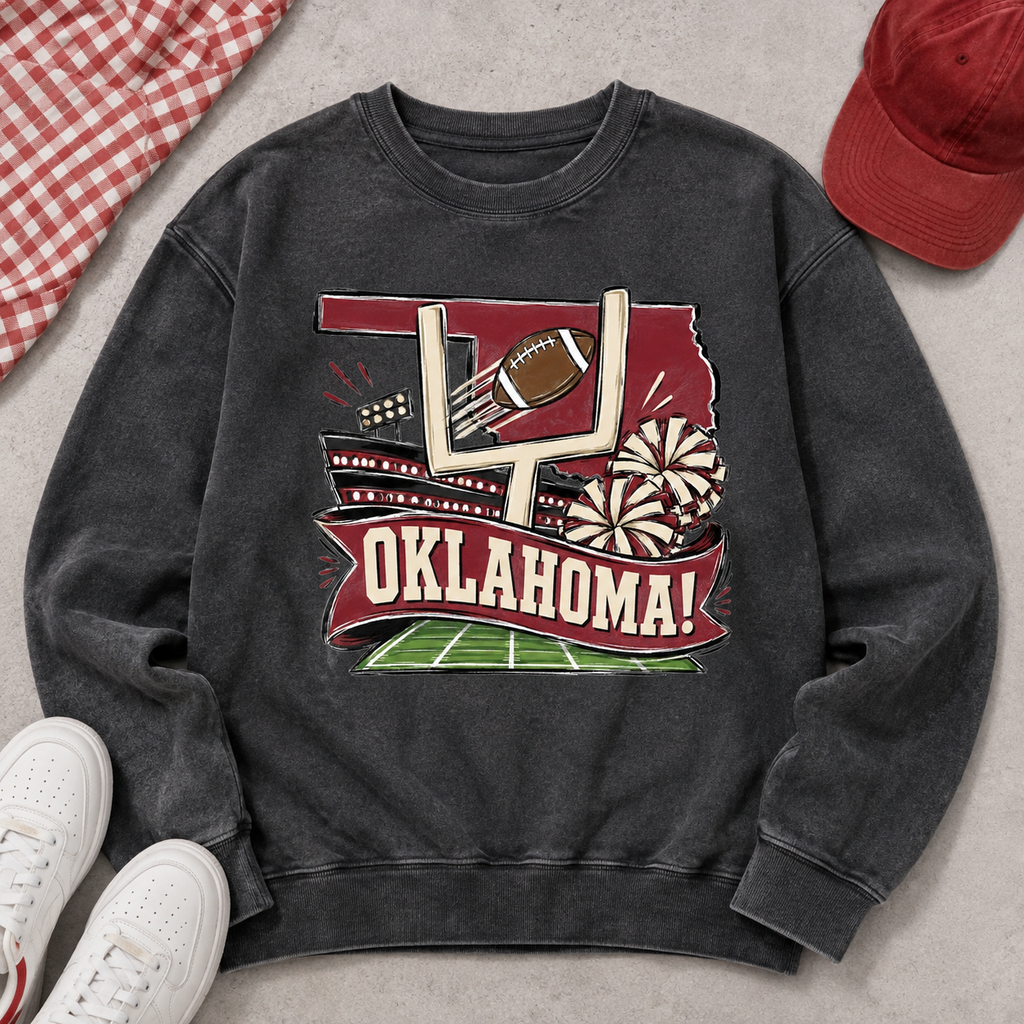 Oklahoma Goal Post PNG – Sublimation & DTG Digital Download