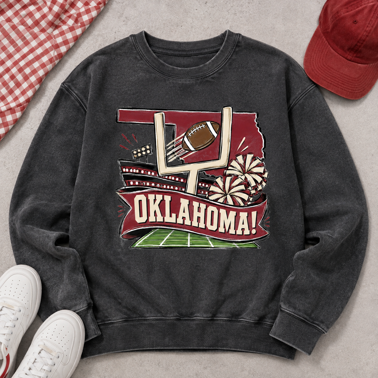 Oklahoma Goal Post PNG – Sublimation & DTG Digital Download