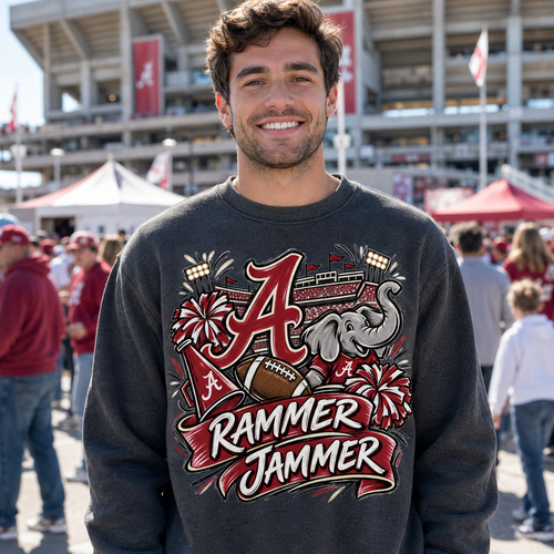Alabama Rammer Jammer PNG – Sublimation & DTG Digital Download