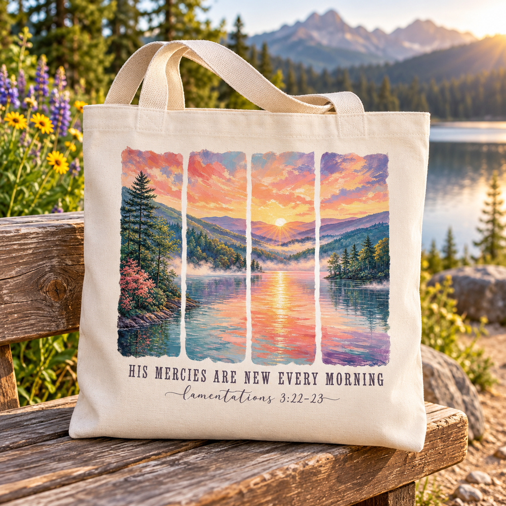 His Mercies Are New Christian PNG Digital Download | Faith Design