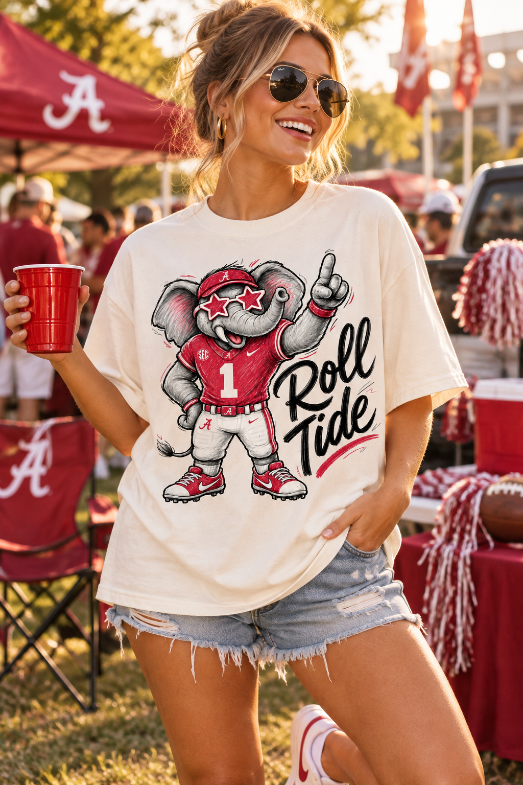 Roll Tide Mascot PNG Design