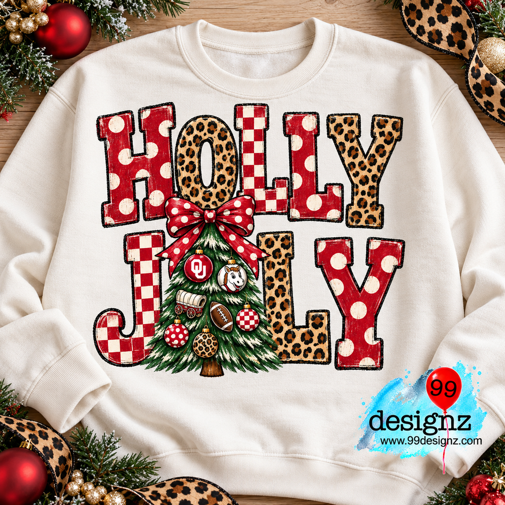 Holly Jolly OU Christmas Digital Design | Digital Download