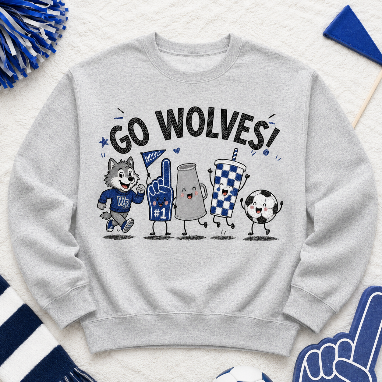 Go Wolves! Soccer Spirit PNG Digital Download