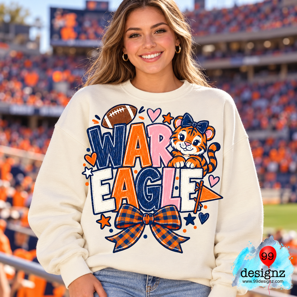War Eagle PNG Digital Download | Game Day Shirt Design