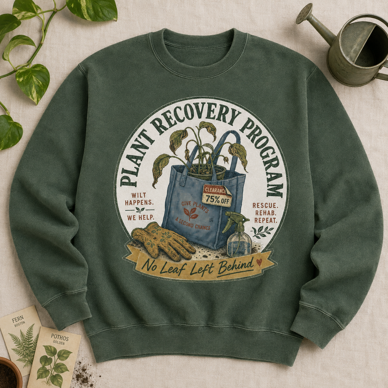 Plant Recovery PNG – Funny Plant Mom Sublimation Design | DTG | HTV | Digital Download