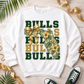 Florida Bulls PNG, USF Game Day Design, Green Gold Football Shirt Sublimation, Tropical Coquette Bow Digital Download