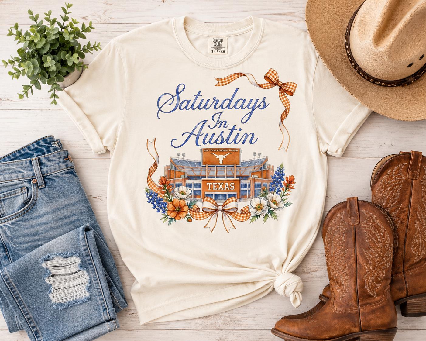 Saturdays in Austin Stadium PNG | Texas Football Game Day Design (Digital Download)
