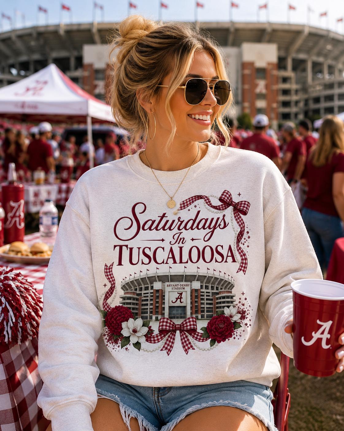 Saturdays in Tuscaloosa PNG, Alabama Football Stadium Game Day Shirt Design (Digital Download)