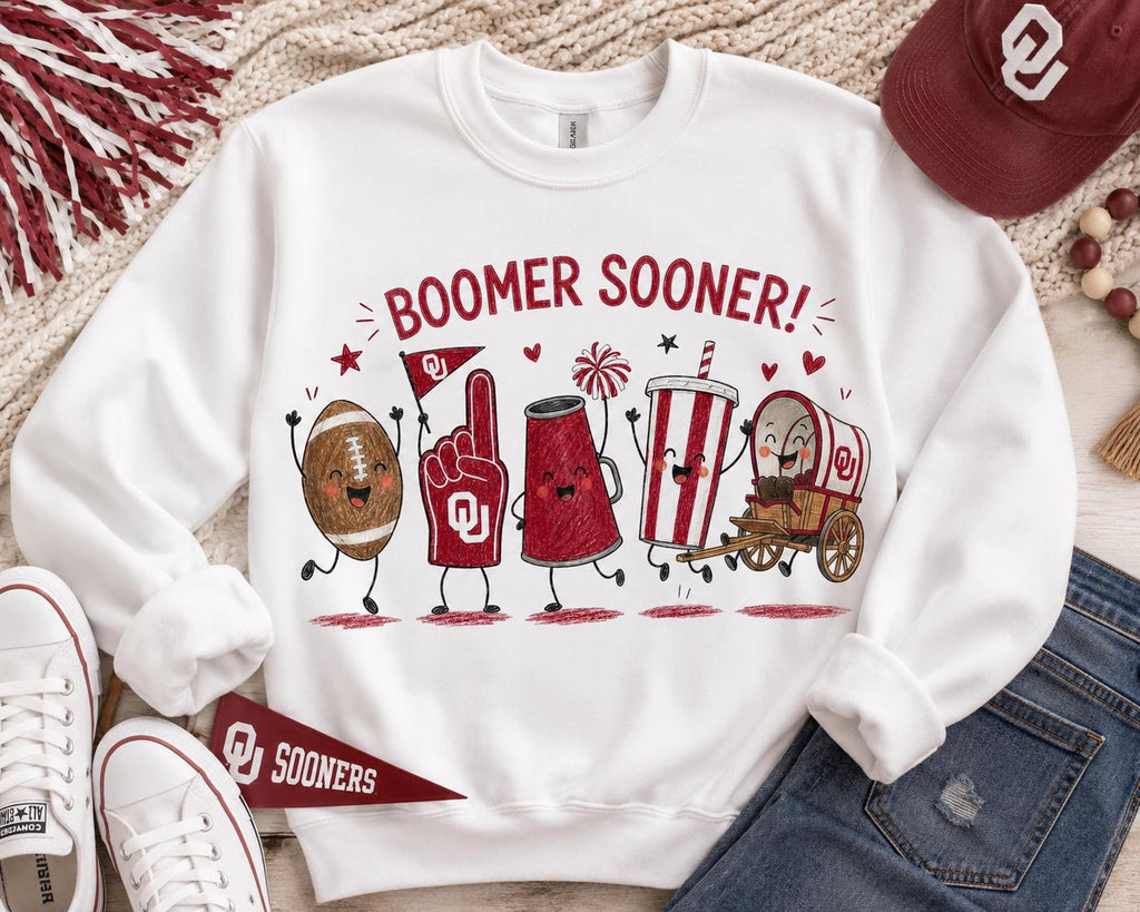 Oklahoma Sooners Boomer Sooner PNG, OU Game Day Mascot Design (Digital Download)
