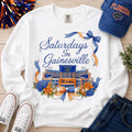 Saturdays in Gainesville Football PNG, Gators Game Day Design, Gingham Bow (Digital Download)