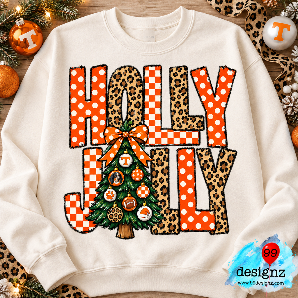 Holly Jolly Tennessee Vols Christmas Design | Digital Download