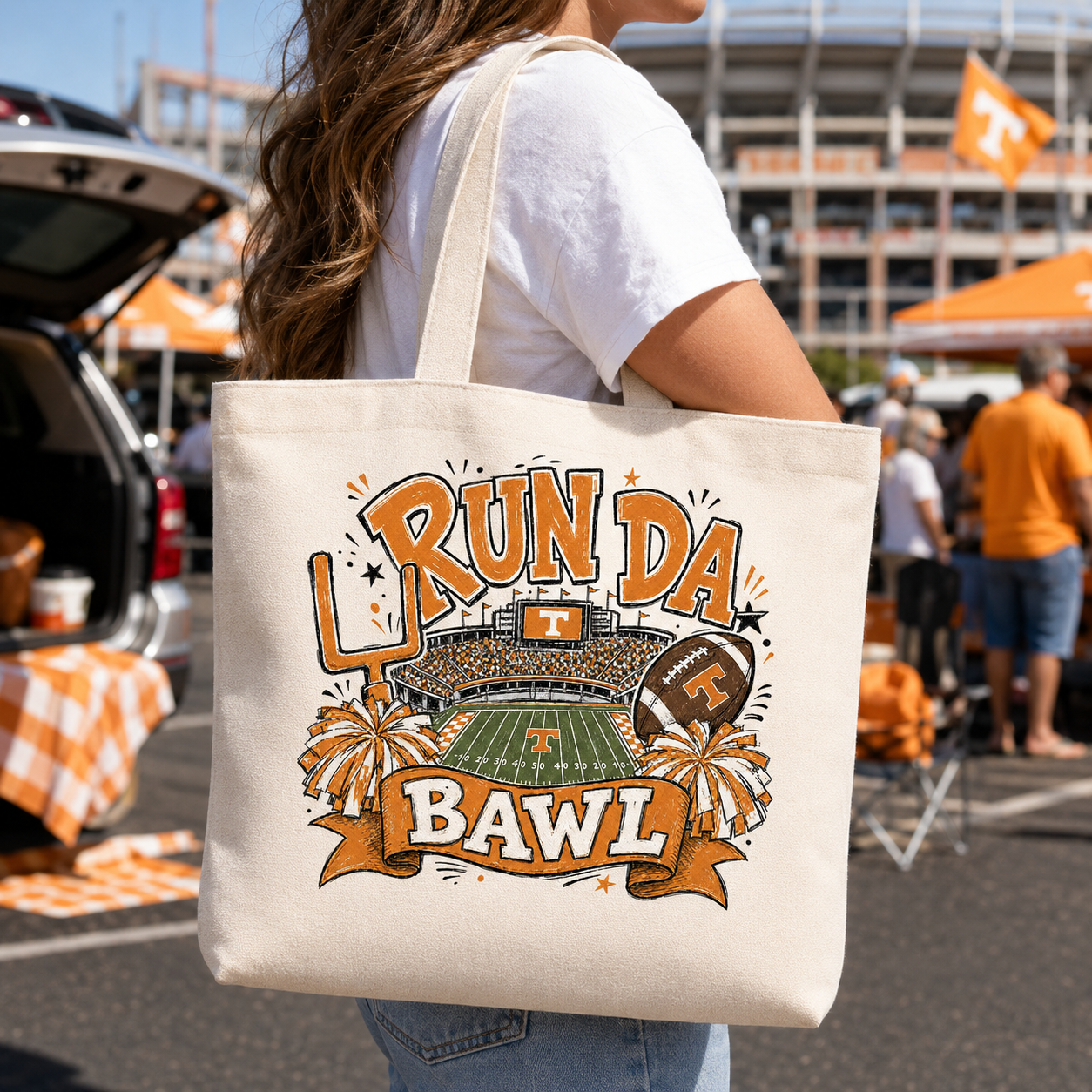 TN Run the Bawl PNG – Tennessee Football Sublimation Design | DTG | HTV | Digital Download