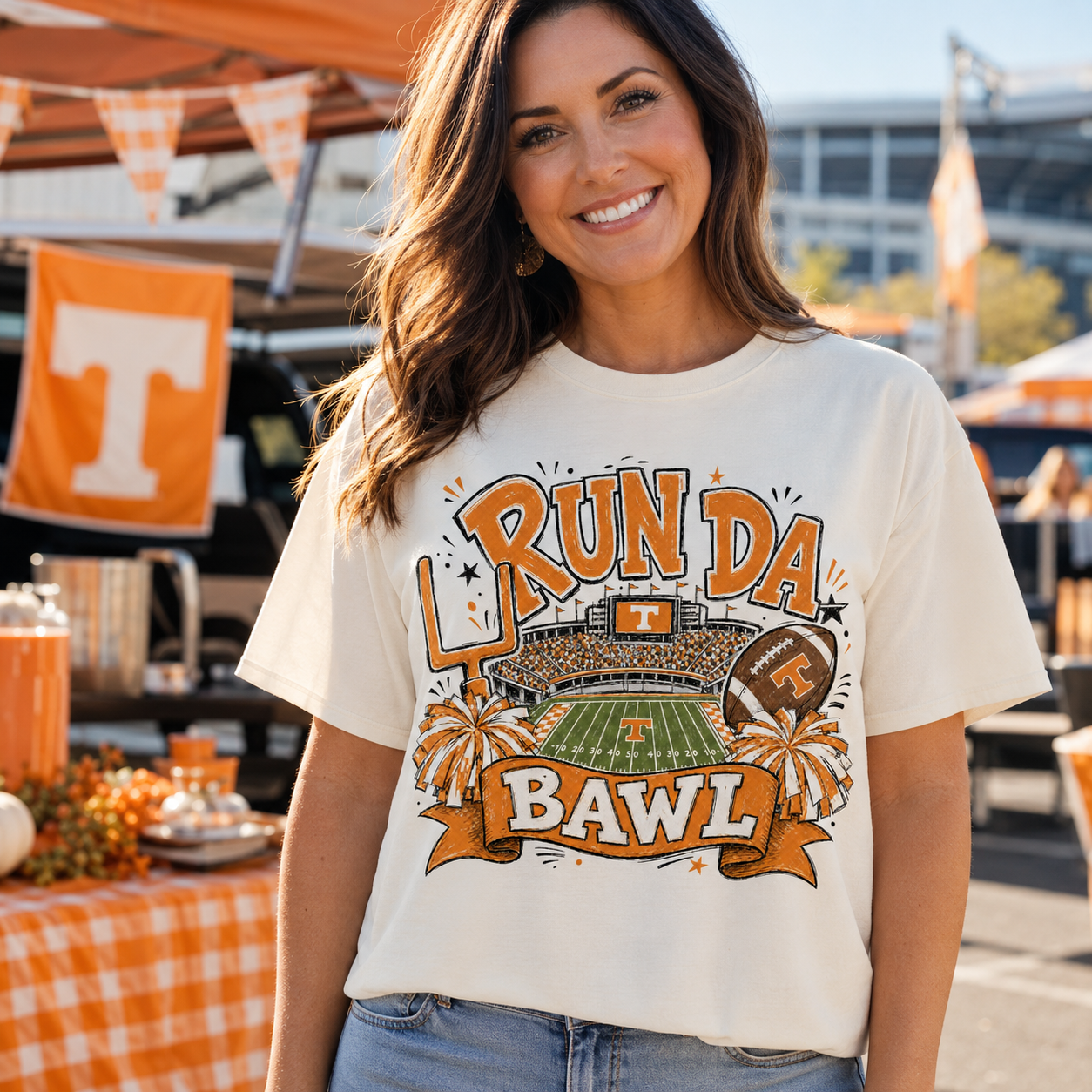 TN Run the Bawl PNG – Tennessee Football Sublimation Design | DTG | HTV | Digital Download