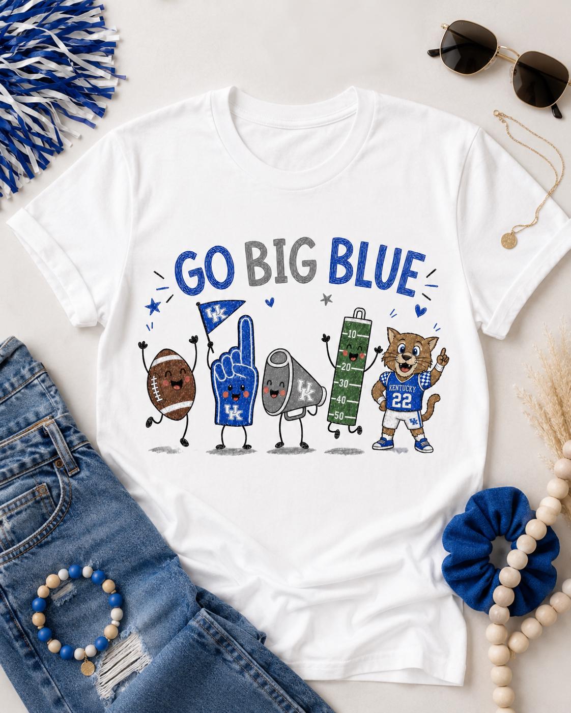 Go Big Blue PNG, Kentucky Wildcats Football Game Day Design (Digital Download)