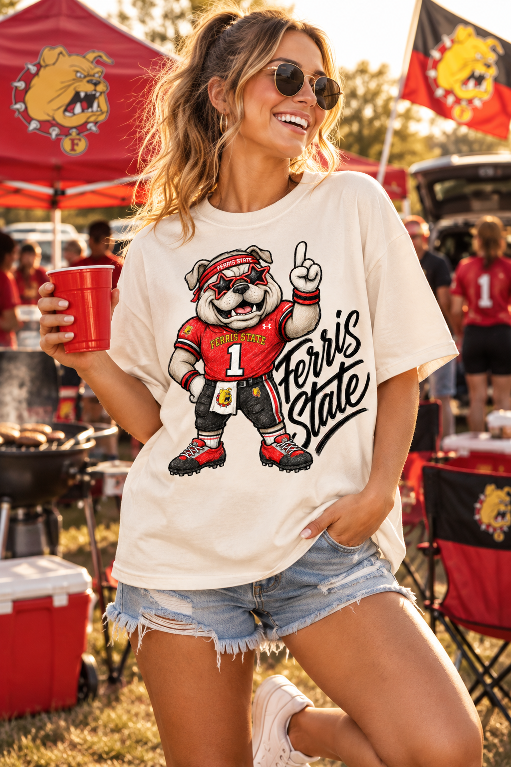 Ferris State Mascot PNG Design
