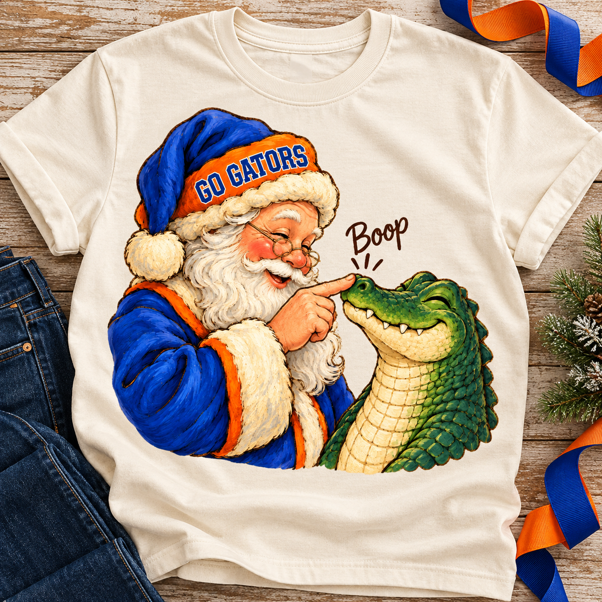 Florida Gators Santa Boop PNG | Go Gators Christmas Sublimation Design