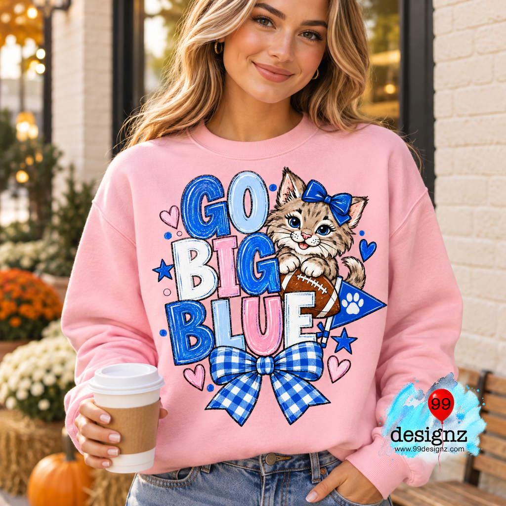 Go Big Blue Game Day Digital Design | Digital Download