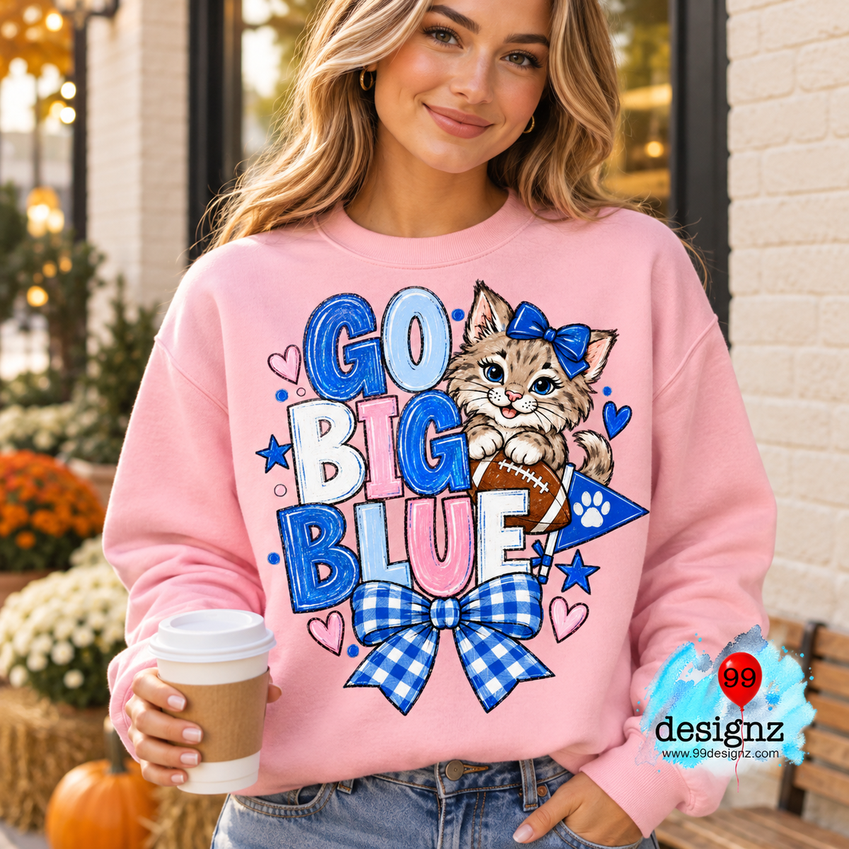 Go Big Blue Game Day Digital Design | Digital Download