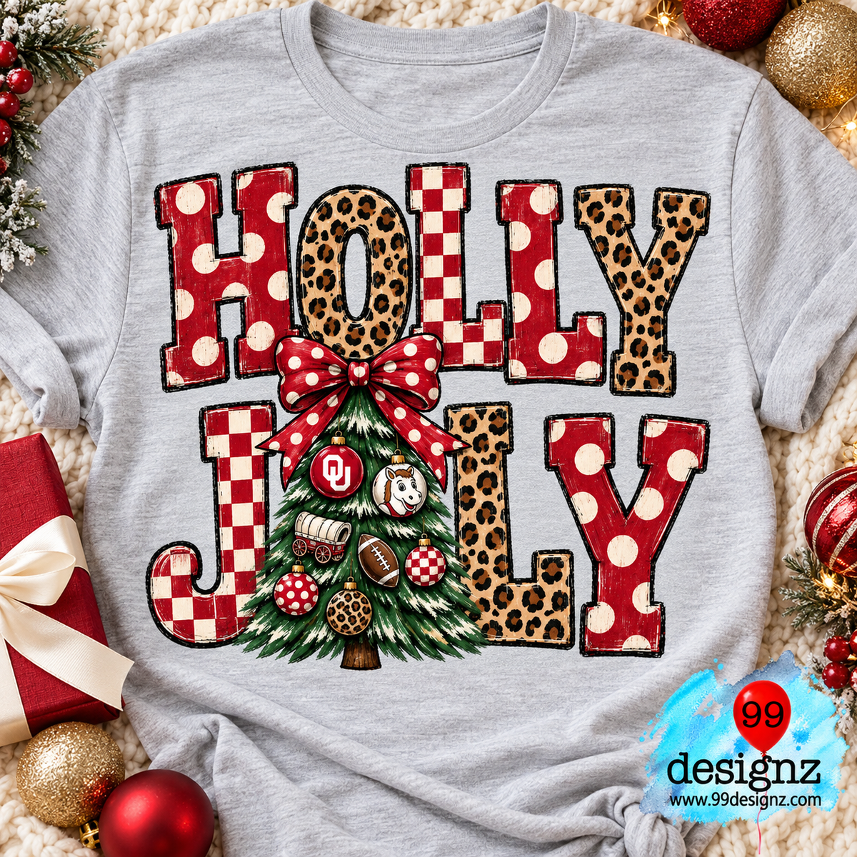 Holly Jolly OU Christmas Digital Design | Digital Download