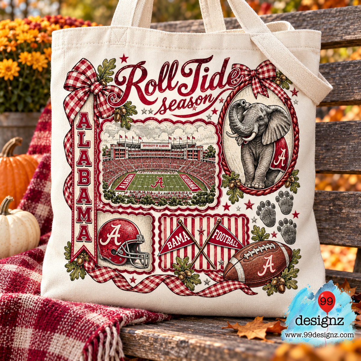 Roll Tide Season Alabama Football Fan PNG Digital Download