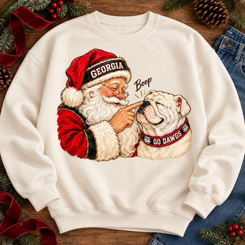 Georgia Bulldogs Santa Boop PNG | Go Dawgs Christmas Sublimation Design